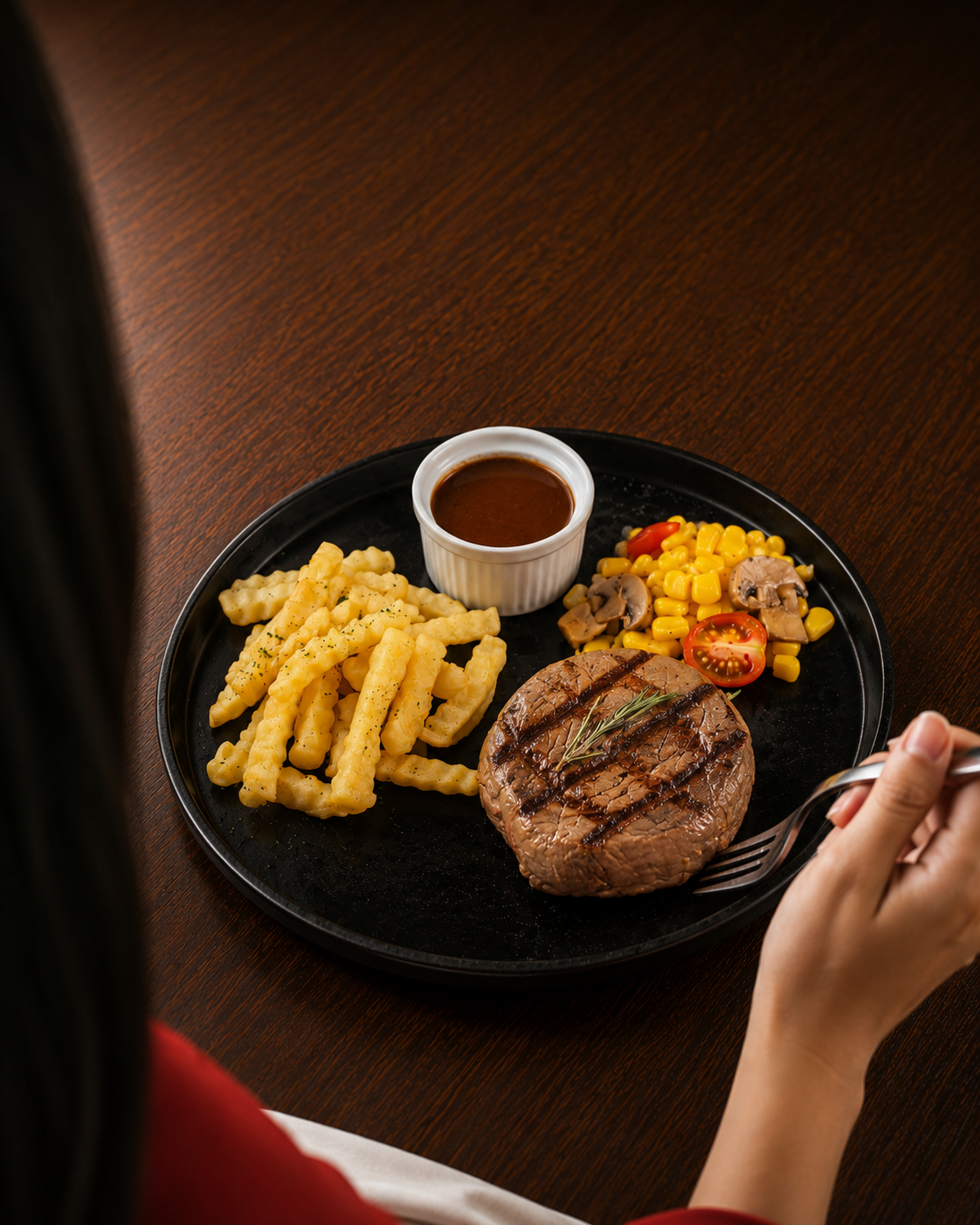 Babeh Steak plated dish